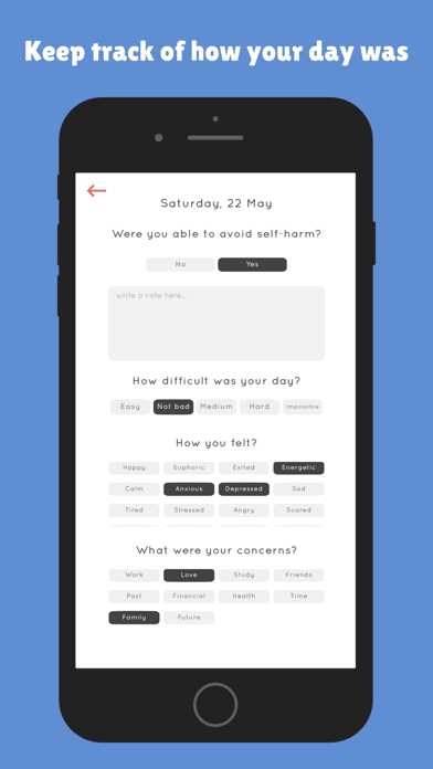 Daily track — mood and feelings